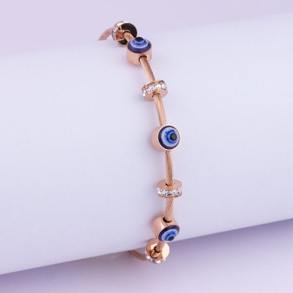 Evil Eye Anti Tarnish Water Proof Stainless steel bracelet for men and women