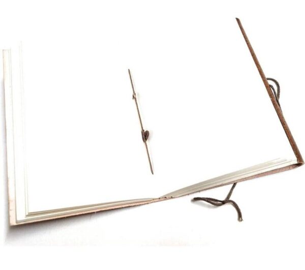 7"× 5" Handmade Leaf Embossed Leather Journal