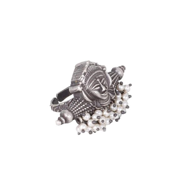 TRIBAL ETHNIC SILVER OXIDISED RING
