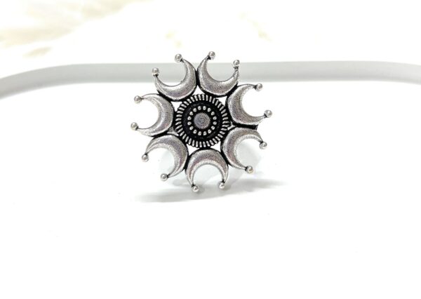 Ethnic Oxidised Adjustable Finger Ring