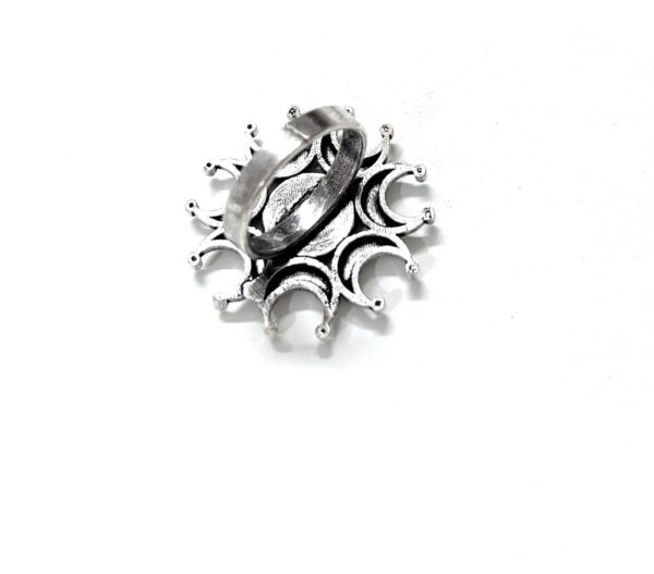 Ethnic Oxidised Adjustable Finger Ring