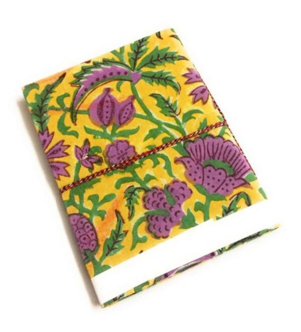 Handmade eco friendly block print journal