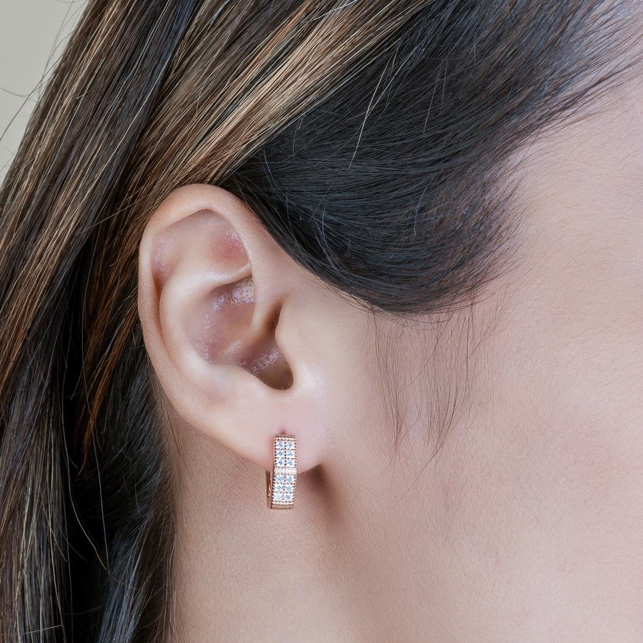 Anti tarnish Rose Screw Bali Earring