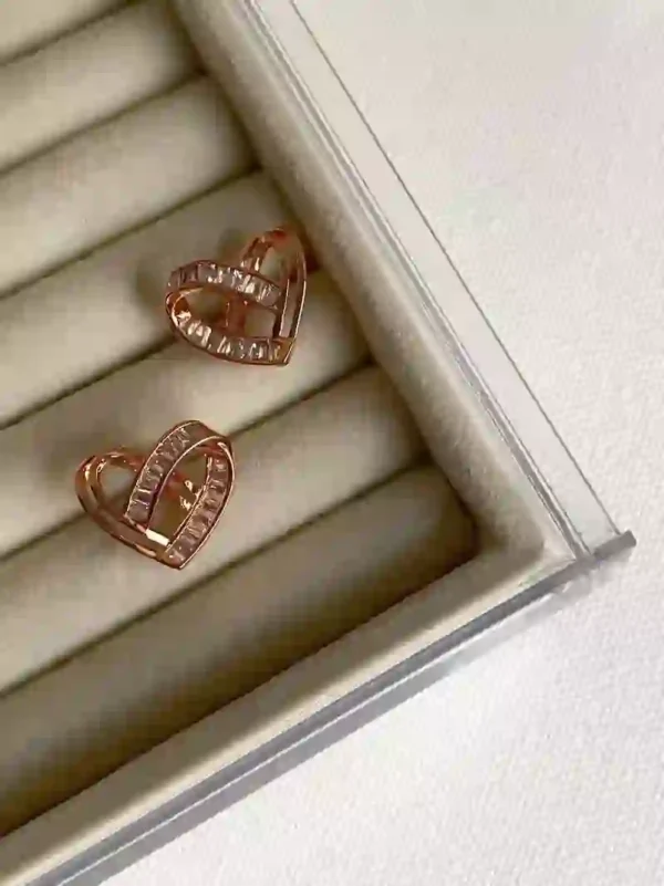 Sweet Heart Small anti tarnish stud Earrings For Women