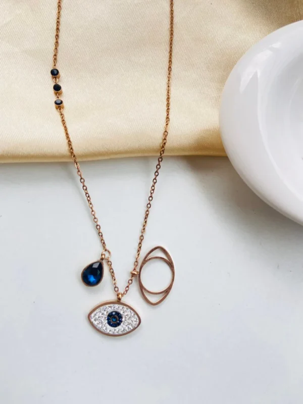 Gold Evil Eye  Anti Tarnish Necklace