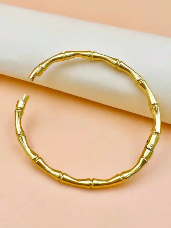 Bamboo style Anti Tarnish Water proof stainless steel bracelet for men and women