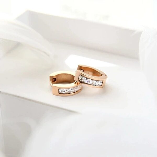 Anti tarnish Rose Gold Small Hoop Earrings