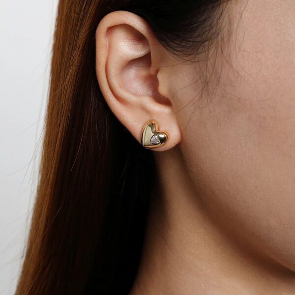Small heart Shape anti tarnish Earrings For Women