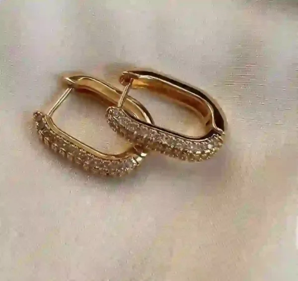 U Shape Chunky anti tarnish Hoop Earrings