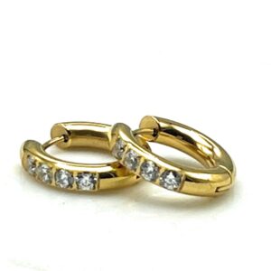 Gold plated anti tarnish small Bali earrings