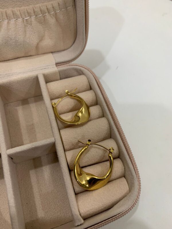 Pearl anti tarnish Hoop Earrings