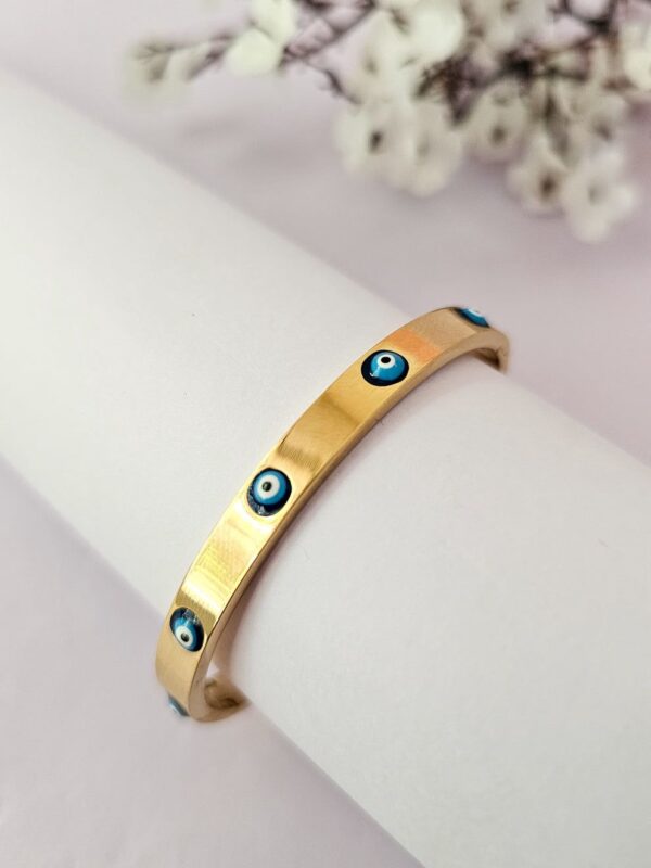 Anti tarnish Turkish Evil Eye Bangle Bracelet