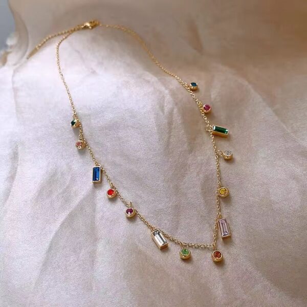 Stainless Steel anti tarnish Gold Colorful Hanging Chain