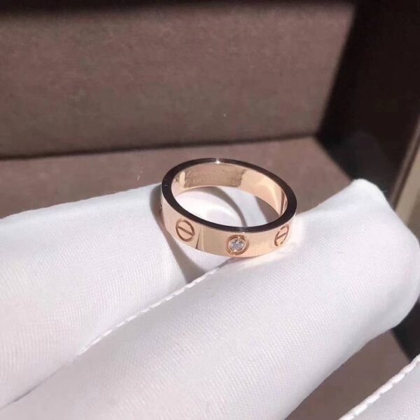 Love  stone gold anti tarnish ring