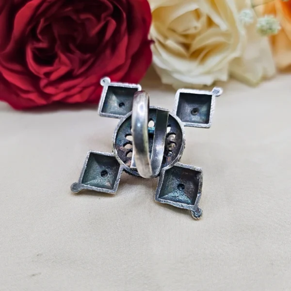 Ethnic Oxidised Adjustable Finger Ring