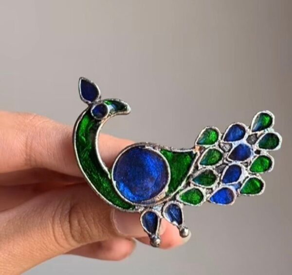 Majestic Peacock Statement Afghan Necklace
