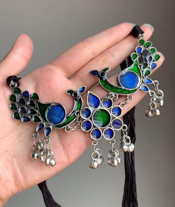 Majestic Peacock Statement Afghan Necklace