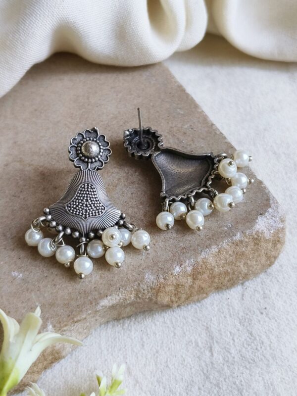 Everyday silver lookalike stud earrings