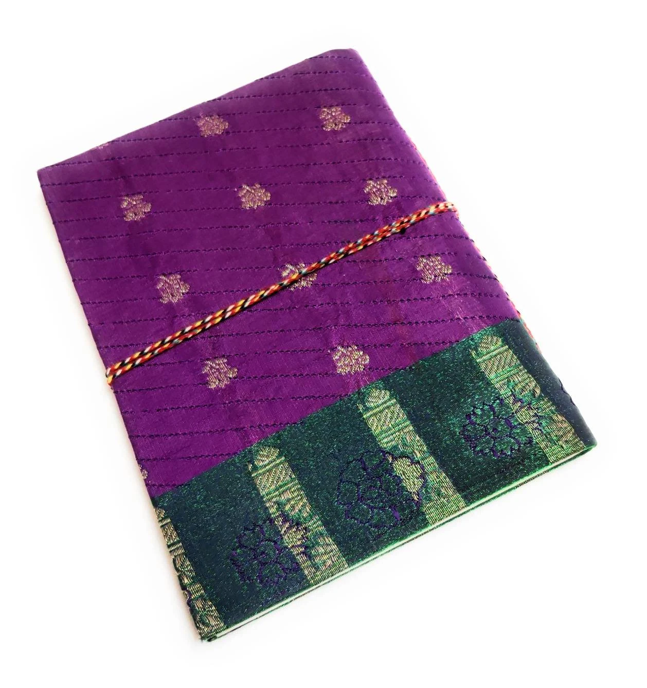 Handmade Sari Journal - Fabric Journal - Handbound Notebook or Diary