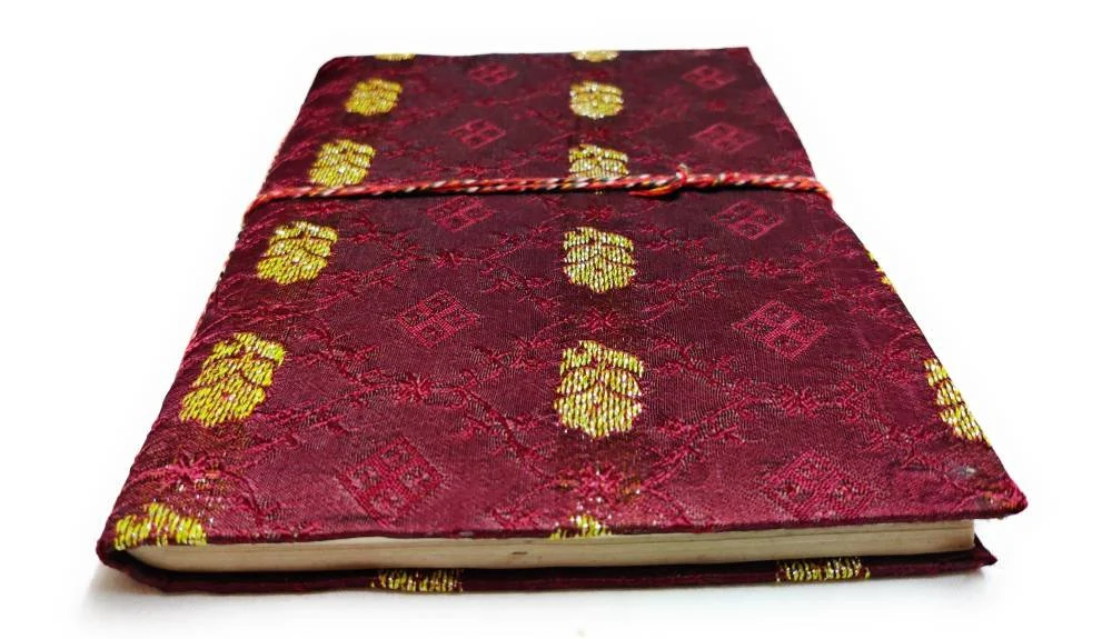 Handmade Sari Journal - Fabric Journal - Handbound Notebook