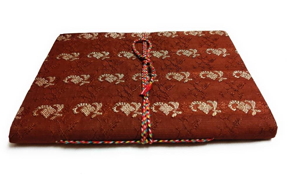 Handmade Sari Journal - Fabric Journal - Handbound Notebook or Diary