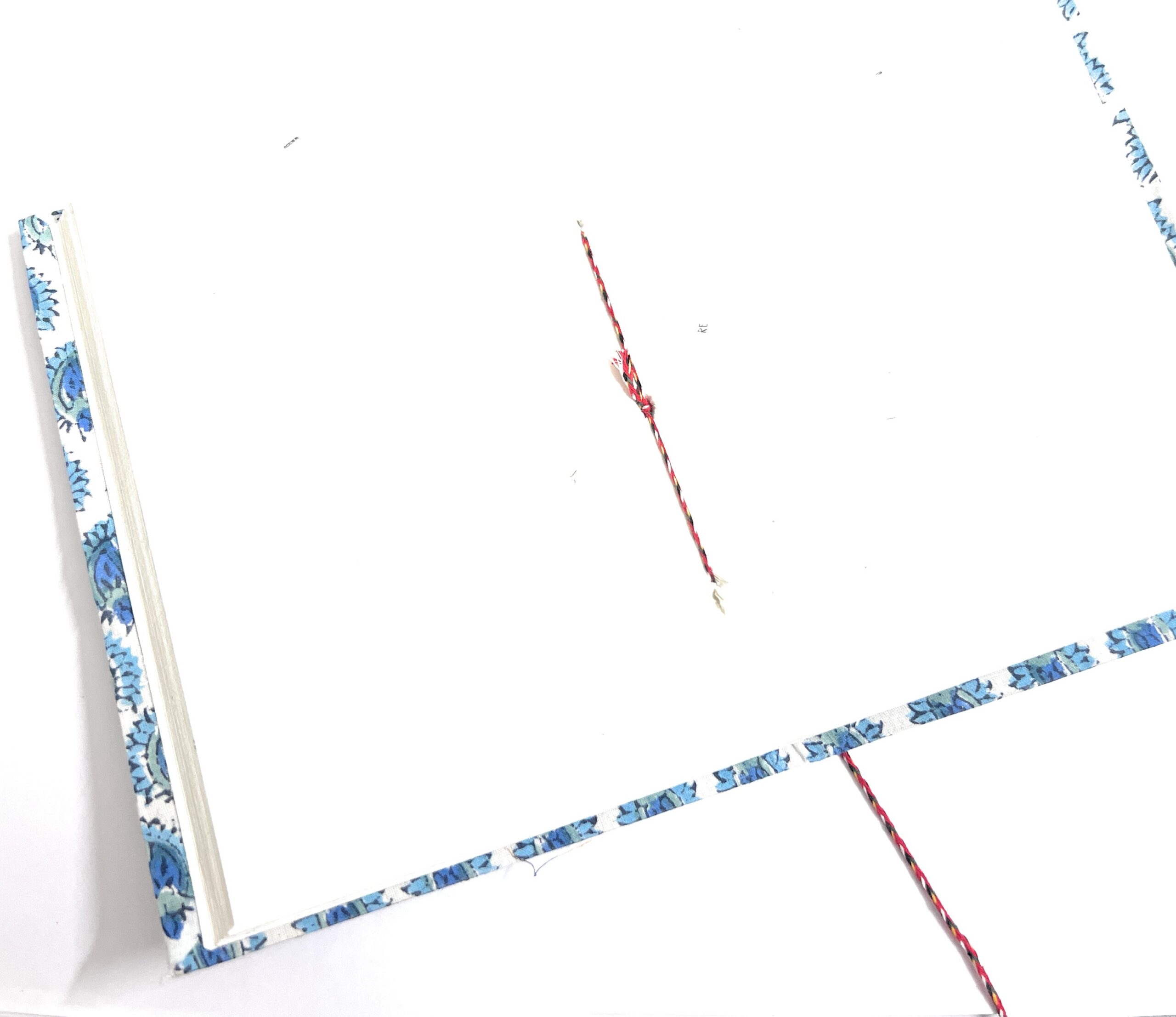 Block Print Journal: Handmade Eco-Friendly Notebook, Blue with Green (8x6 in.)