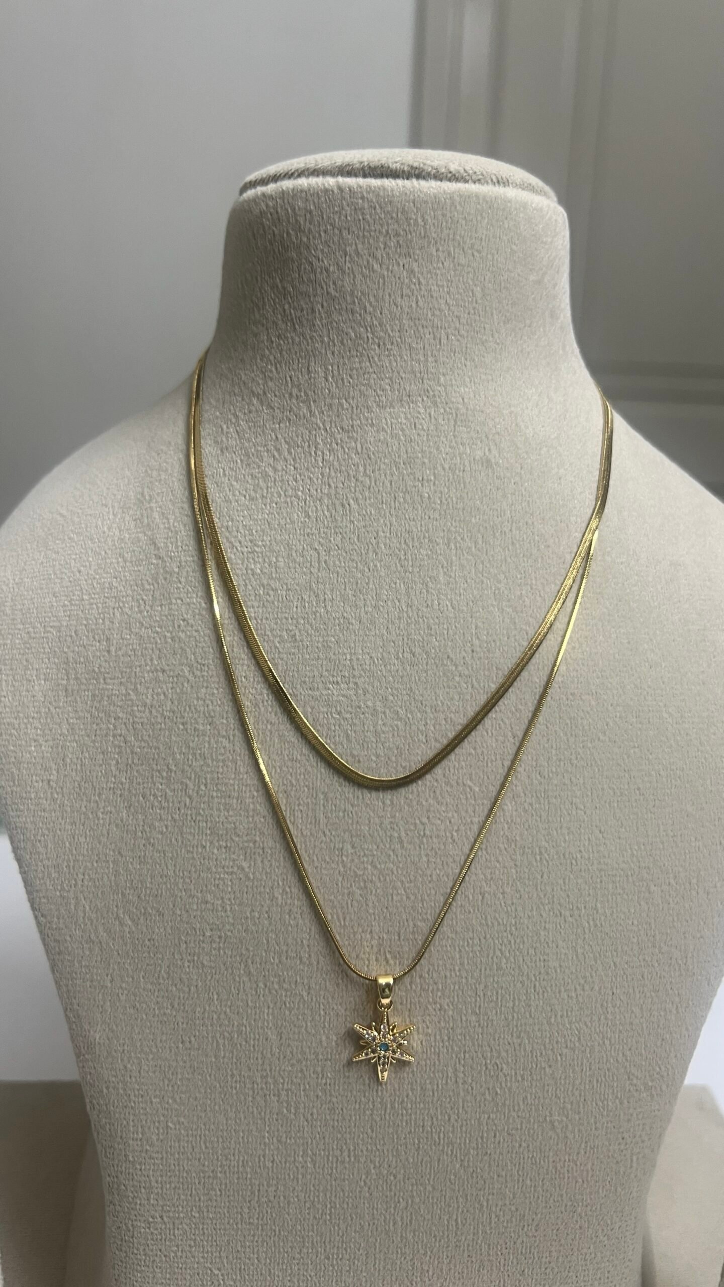 Layered anti tarnish sleek necklace