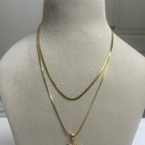 Layered anti tarnish sleek necklace